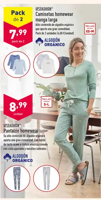 ALDI Up2Fashion Pantalón homewear S-L oferta