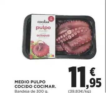 Supercor Medio Pulpo Cocido Cocimar 300g oferta