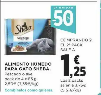 Supercor Alimento Húmedo Para Gato Sheba 4 x 85g oferta