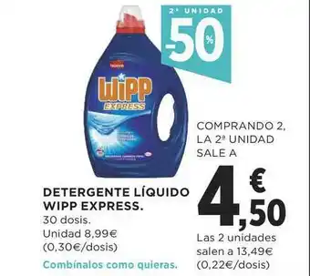 Supercor 2a Unidad -50% Detergente Líquido Wipp Express oferta
