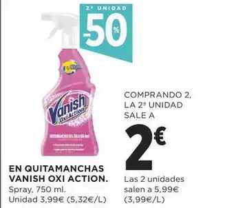 2a Unidad -50% Quitamanchas Vanish Oxi Action