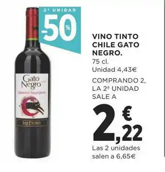 Supercor Vino Tinto Chile Gato Negro 75cl oferta