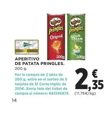 Supercor Aperitivo De Patata Pringles 200g oferta