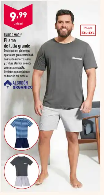 ALDI Enrico Mori Pijama de talla grande 2XL-4XL oferta