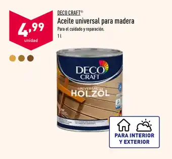 ALDI Deco Craft Aceite universal para madera 1L oferta