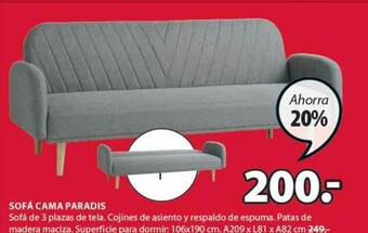 JYSK Sofá Cama Paradis oferta