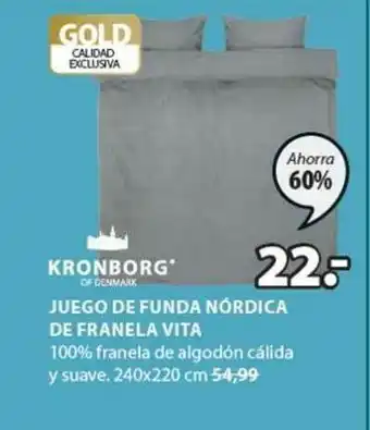 JYSK Juego De Funda Nórdica De Franela Vita oferta
