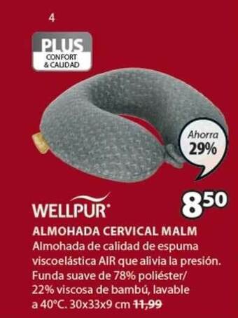 JYSK Wellpur Almohada Cervical Malm oferta