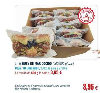 Abordo Buey De Mar Cocido oferta