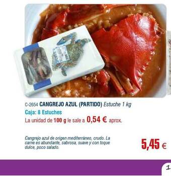 Abordo Cangrejo Azul (partido) oferta