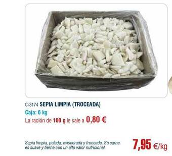 Abordo Sepia Limpia (troceada) oferta