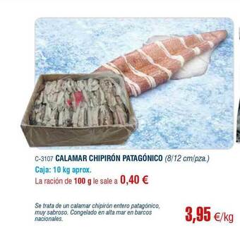 Abordo Calamar Chipirón Patagónico oferta
