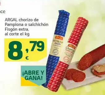 HiperDino Argal Chorizo De Pamplona O Salchichón Fisgón Extra oferta