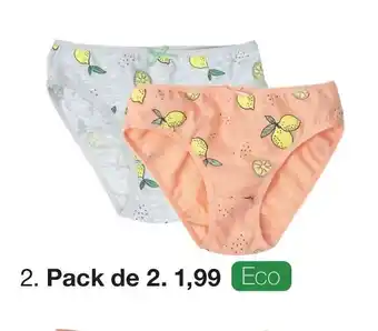 Zeeman Zeeman Braguitas infantiles Pack de 2 Tallas 92-128 oferta