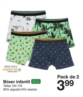 Zeeman Zeeman Bóxer infantil Pack de 2 Tallas 134-176 oferta