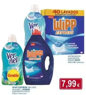Supermercados La Despensa Wipp Express Detergente+Suavizante Polvo 40D+54D y Vernel oferta