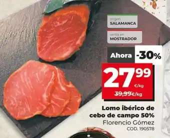 Dia Florencio Gómez Lomo ibérico de cebo de campo 50% oferta
