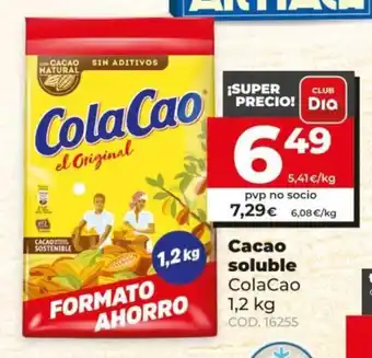 Dia ColaCao Cacao soluble 1,5kg oferta