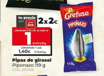 Dia Grefusa Piponazo Pipas de girasol 119g oferta