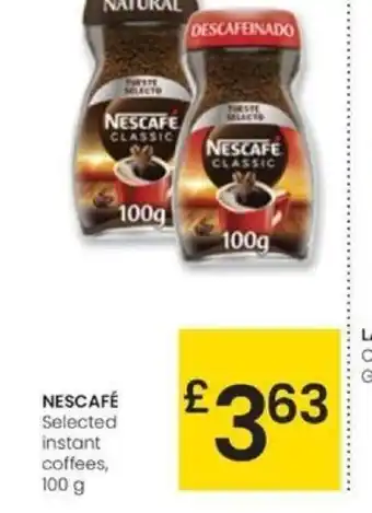 Eroski NESCAFÉ Selected instant coffees, 100 g oferta