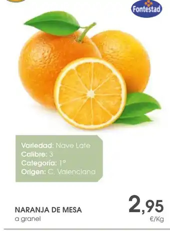 Supermercados Plaza NARANJA DE MESA a granel oferta