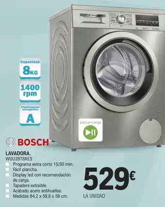 E.Leclerc LAVADORA. WUU28T8XES oferta