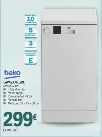 E.Leclerc LAVAVAJILLAS. DVS05024W oferta