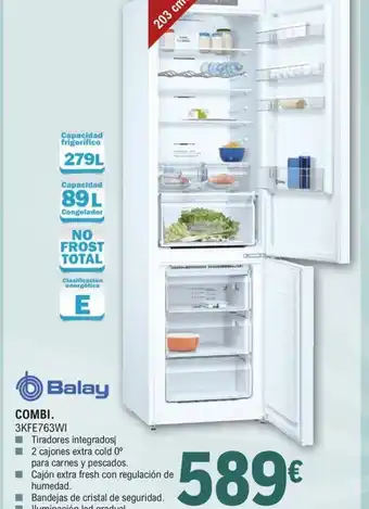 E.Leclerc COMBI. 3KFE763WI oferta