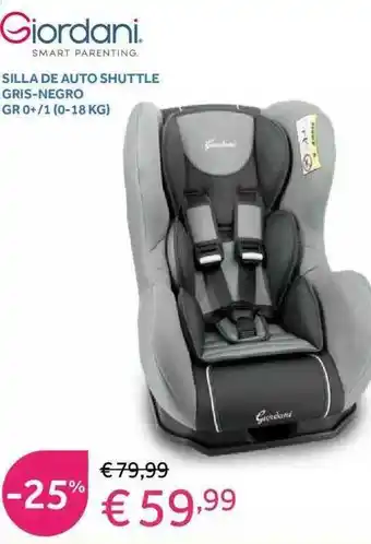 Giordani Silla De Auto Shuttle Gris-negro Gr 0+ 1