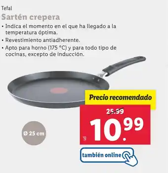 Lidl Tefal Sartén crepera oferta