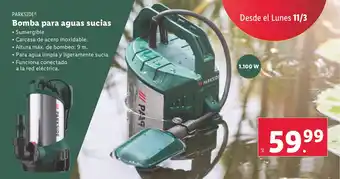 Lidl Bomba para aguas sucias oferta