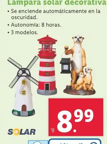 Lidl Lámpara solar decorativa Lámpara solar oferta