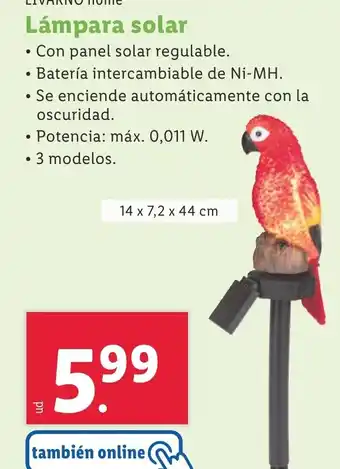 Lidl Lámpara solar oferta