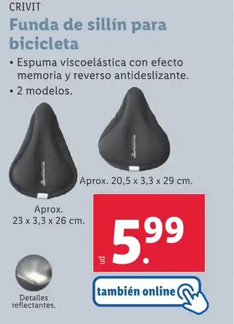 Lidl Funda de sillín para bicicleta oferta