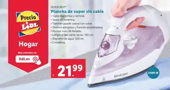 Lidl Plancha de vapor sin cable oferta