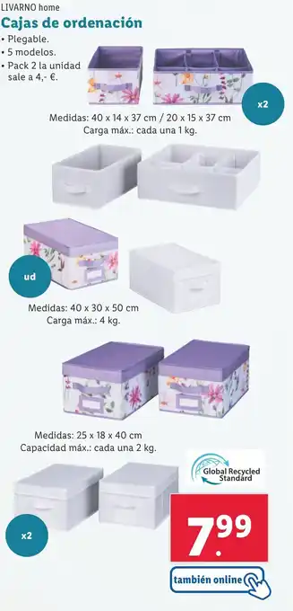 Lidl Cajas de ordenación oferta