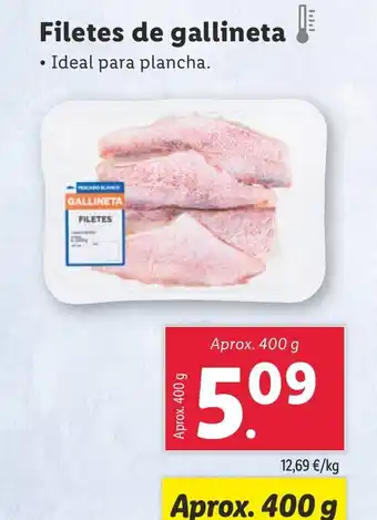 Lidl Filetes de gallineta • Ideal para plancha. oferta