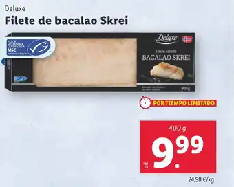Lidl Filete de bacalao Skrei oferta