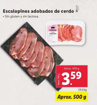 Lidl Escalopines adobados de cerdo oferta