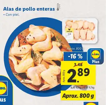 Lidl Alas de pollo enteras oferta
