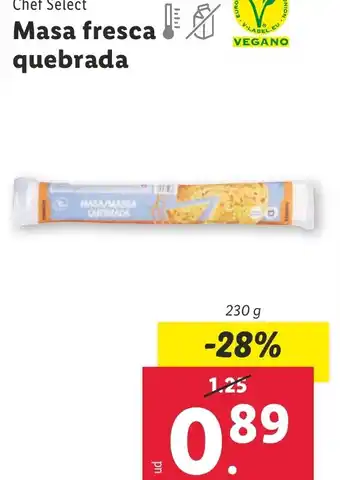 Lidl Masa fresca quebrada oferta
