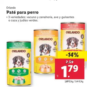 Lidl Paté para perro oferta