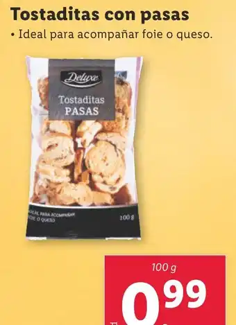 Lidl Tostaditas con pasas oferta
