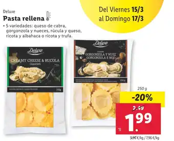 Lidl Pasta rellena oferta