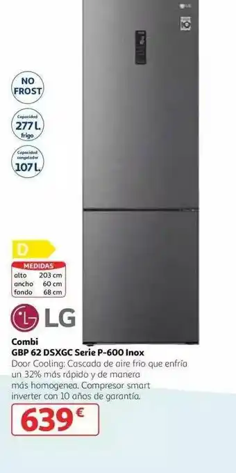 Alcampo LG Combi GBP 62 DSXGC Serie P-600 Inox oferta