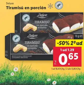 Lidl Tiramisú en porción oferta