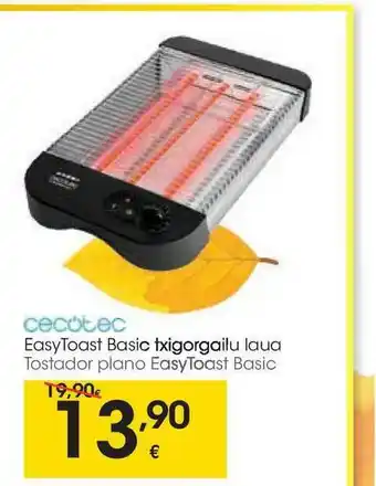 Eroski Cecotec Tostador Plano Easytoast Basic oferta