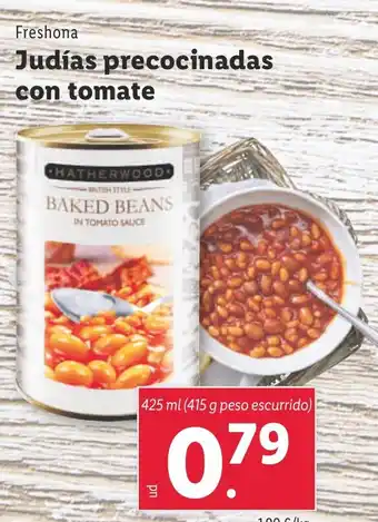 Lidl Judías precocinadas con tomate oferta