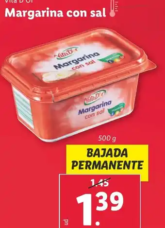 Lidl Margarina con sal oferta