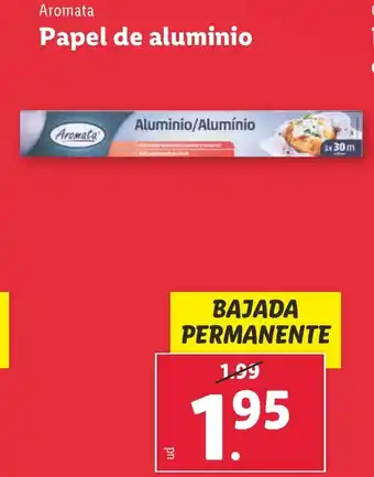 Lidl Papel de aluminio oferta